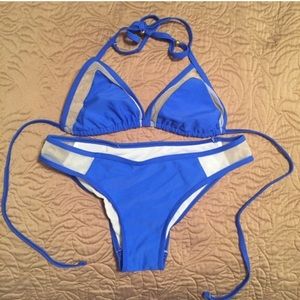 Blue illusion bikini